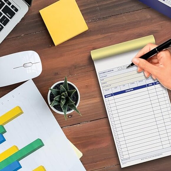 Better Office/ Large Sales Order Book/6 books -2 part carbonless-50 set per book - Picture 2 of 4